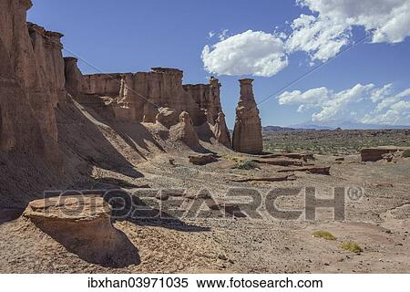 "Rock formations on the el Monje lookout, Talampaya National Park, La Rioja, Argentina, South America" View Large Photo Image Stock Photography - "Rock formations on the el Monje lookout, Talampaya National Park, La Rioja, Argentina, South America". Fotosearch