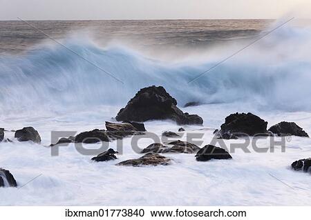 "Rock in the surf, waves in the Atlantic, La Playa, Valle Gran Rey, La Gomera, Canary Islands, Spain, Europe" View Large Photo Image Stock Image - "Rock in the surf, waves in the Atlantic, La Playa, Valle Gran Rey, La Gomera, Canary Islands, Spain, Europe". Fotosearch