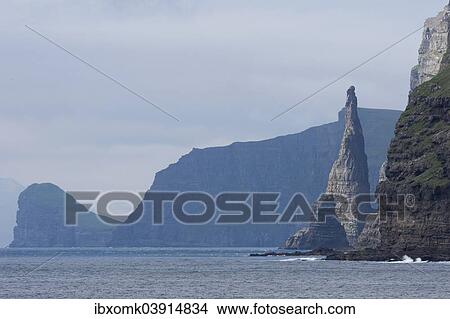 "Rock pinnacle, west coast of Sandoy, Faroe Islands, Denmark, Europe" View Large Photo Image Picture - "Rock pinnacle, west coast of Sandoy, Faroe Islands, Denmark, Europe". Fotosearch