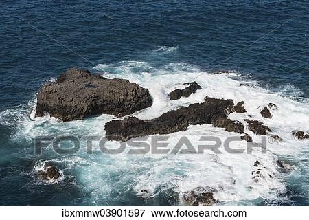 "Rocks in the water, La Palma, Canary Islands, Spain, Europe" View Large Photo Image Stock Photo - "Rocks in the water, La Palma, Canary Islands, Spain, Europe". Fotosearch