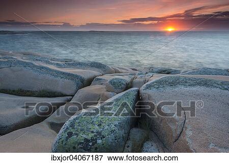 "Rocks, sunset, evening atmosphere at the coastline near Smogen, Bohuslan province, Vastra Gotaland County, Sweden, Europe" View Large Photo Image Stock Photo - "Rocks, sunset, evening atmosphere at the coastline near Smogen, Bohuslan province, Vastra Gotaland County, Sweden, Europe". Fotosearch