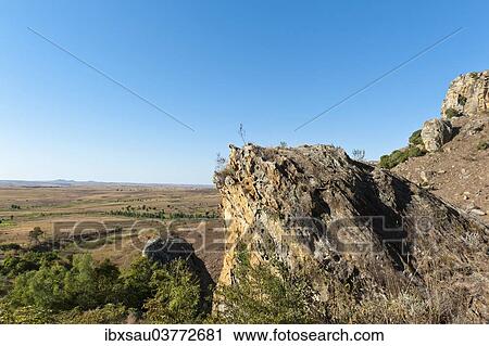"Rocks, wide landscape, Isalo National Park, at Ranohira, Madagascar, Africa" View Large Photo Image Stock Image - "Rocks, wide landscape, Isalo National Park, at Ranohira, Madagascar, Africa". Fotosearch