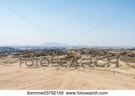 Stock Photo - "Rocky landscape furrowed by erosion, dry river bed of the Swakop River, Moon Valley, Namib-Naukluft Park, Namib Desert, Namibia, Africa". Fotosearch
