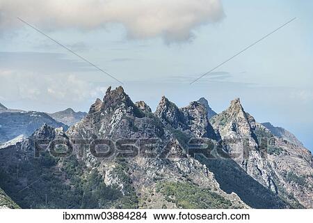 "Rocky mountain range, Anaga Mountains, Macizo de Anaga, in the north of Tenerife, Canary Islands, Spain, Europe" View Large Photo Image Picture - "Rocky mountain range, Anaga Mountains, Macizo de Anaga, in the north of Tenerife, Canary Islands, Spain, Europe". Fotosearch