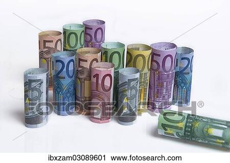 Rolled euro banknotes View Large Photo Image Stock Image - Rolled euro banknotes. Fotosearch