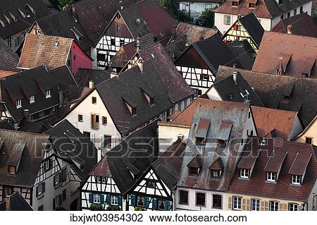"Roofs of the old town in the morning light, Kaysersberg, Haut-Rhin, Alsace, France, Europe" View Large Photo Image Stock Image - "Roofs of the old town in the morning light, Kaysersberg, Haut-Rhin, Alsace, France, Europe". Fotosearch