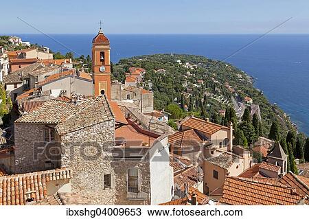 "Roofs of the old town, Roquebrune, Cote d'Azur, France, Europe" View Large Photo Image Stock Image - "Roofs of the old town, Roquebrune, Cote d'Azur, France, Europe". Fotosearch
