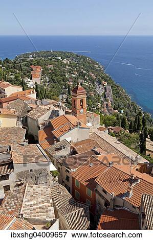 "Roofs of the old town, Roquebrune, Cote d'Azur, France, Europe" View Large Photo Image Stock Photo - "Roofs of the old town, Roquebrune, Cote d'Azur, France, Europe". Fotosearch