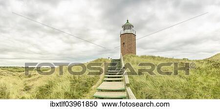 "Rotes Kliff Lighthouse, Kampen, Sylt, Schleswig-Holstein, Germany, Europe" View Large Photo Image Stock Image - "Rotes Kliff Lighthouse, Kampen, Sylt, Schleswig-Holstein, Germany, Europe". Fotosearch