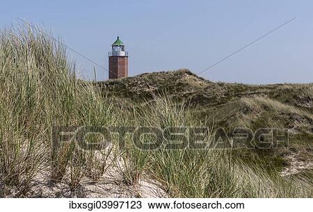 "Rotes Kliff Lighthouse, near Kampen, Sylt, Schleswig-Holstein, Germany, Europe" View Large Photo Image Stock Image - "Rotes Kliff Lighthouse, near Kampen, Sylt, Schleswig-Holstein, Germany, Europe". Fotosearch