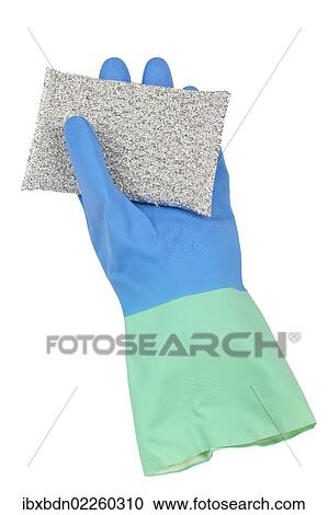 Rubber glove and scouring pad View Large Photo Image Stock Image - Rubber glove and scouring pad. Fotosearch