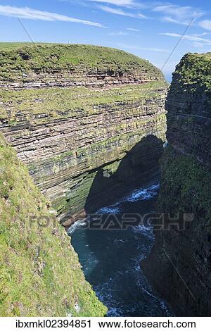 "Rugged coastal landscape at Duncansby Head, nature reserve and breeding area for many water birds, Caithness, Scotland, United Kingdom, Europe" View Large Photo Image Stock Image - "Rugged coastal landscape at Duncansby Head, nature reserve and breeding area for many water birds, Caithness, Scotland, United Kingdom, Europe". Fotosearch