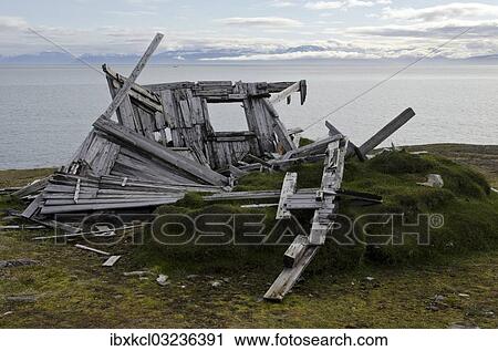 "Ruins of a trapper hut, Alkhornet, Trygghamna, Isfjorden, Spitsbergen Island, Svalbard Archipelago, Svalbard and Jan Mayen, Norway, Europe" View Large Photo Image Stock Image - "Ruins of a trapper hut, Alkhornet, Trygghamna, Isfjorden, Spitsbergen Island, Svalbard Archipelago, Svalbard and Jan Mayen, Norway, Europe". Fotosearch