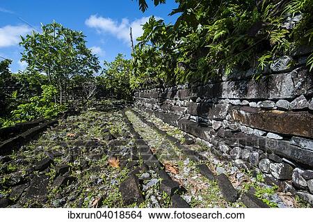 Picture - "Ruins of the ancient city Nan Madol, Pohnpei, Caroline Islands, Micronesia, Central Pacific, Oceania". Fotosearch