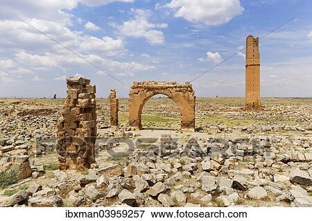 "Ruins of the ancient University of Harran and the minaret of the Grand Mosque or Ulu Camii, Harran, Sanliurfa Province, Urfa Province, Southeastern Anatolia Region, Anatolia, Turkey, Asia" View Large Photo Image Stock Photo - "Ruins of the ancient University of Harran and the minaret of the Grand Mosque or Ulu Camii, Harran, Sanliurfa Province, Urfa Province, Southeastern Anatolia Region, Anatolia, Turkey, Asia". Fotosearch