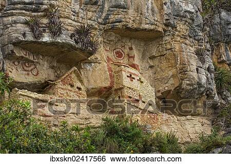 Stock Photograph - "Ruins of the graves of Revash, Yerbabuena, Amazonas region, Peru, South America". Fotosearch