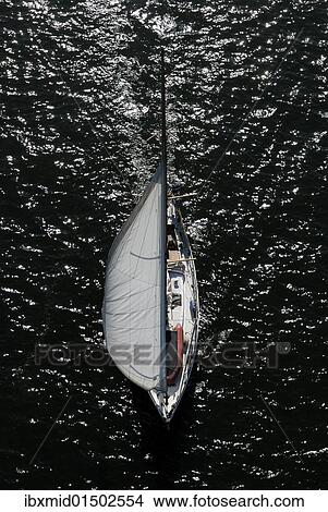 "Sailing boat, bird's eye view" View Large Photo Image Picture - "Sailing boat, bird's eye view". Fotosearch