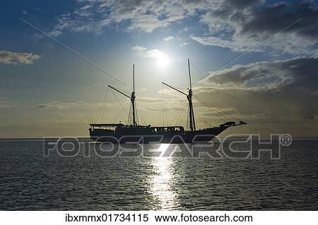 Stock Photography - "Sailing ship PHILIPPINE SIREN, Philippines, Pacific Ocean, Southeast Asia, Asia". Fotosearch