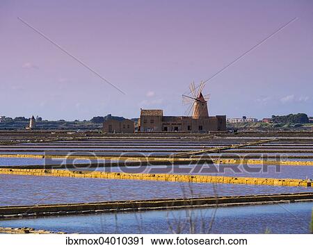 "Salt Museum with windmill, saltworks, San Vito lo Capo, Province of Trapani, Sicily, Italy, Europe" View Large Photo Image Stock Image - "Salt Museum with windmill, saltworks, San Vito lo Capo, Province of Trapani, Sicily, Italy, Europe". Fotosearch