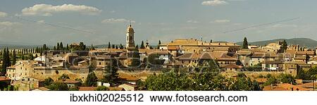 Stock Image - "San Quirico d'Orcia, Val d'Orcia region, Tuscany, Italy, Europe". Fotosearch