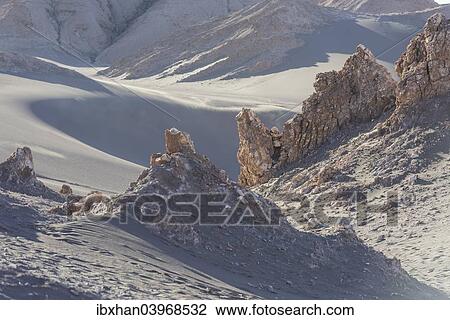 "Sand and rock formation in the Valle de la Luna or Valley of the Moon, San Pedro de Atacama, Antofagasta Region, Chile, South America" View Large Photo Image Stock Image - "Sand and rock formation in the Valle de la Luna or Valley of the Moon, San Pedro de Atacama, Antofagasta Region, Chile, South America". Fotosearch