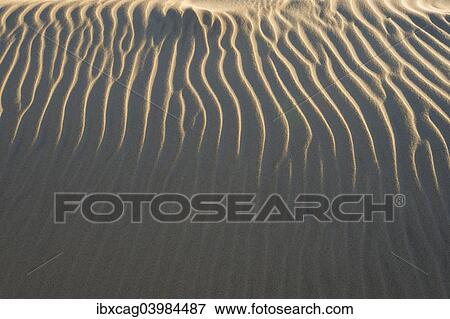 Stock Photo - "Sand structure, wind ripples, beach, Denmark, Europe". Fotosearch