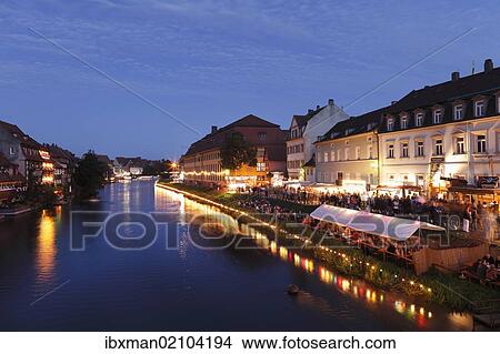 "Sandkerwa, folk festival, on the bank of the Regnitz river, view from Markusbruecke, Bamberg, Upper Franconia, Franconia, Bavaria, Germany, Europe, PublicGround, Europe" View Large Photo Image Picture - "Sandkerwa, folk festival, on the bank of the Regnitz river, view from Markusbruecke, Bamberg, Upper Franconia, Franconia, Bavaria, Germany, Europe, PublicGround, Europe". Fotosearch