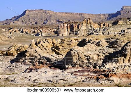 "Sandstone formations and rock towers smoothed by erosion, White Rocks, Grand Staircase-Escalante National Monument, Utah, USA" View Large Photo Image Stock Photo - "Sandstone formations and rock towers smoothed by erosion, White Rocks, Grand Staircase-Escalante National Monument, Utah, USA". Fotosearch