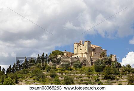 Stock Image - "Santuari de Sant Salvador Monastery, Arta, Majorca, Balearic Islands, Spain, Europe". Fotosearch