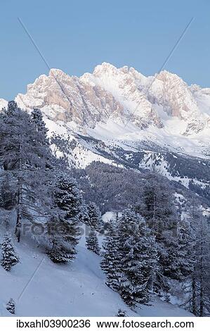 "Sass Rigais mountain in winter, Seiser Alm, Province of South Tyrol, Italy, Europe" View Large Photo Image Stock Photograph - "Sass Rigais mountain in winter, Seiser Alm, Province of South Tyrol, Italy, Europe". Fotosearch