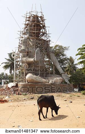 "Scaffolded Hindu statue, Nanjangud, Karnataka, South India, India, South Asia, Asia" View Large Photo Image Stock Photo - "Scaffolded Hindu statue, Nanjangud, Karnataka, South India, India, South Asia, Asia". Fotosearch