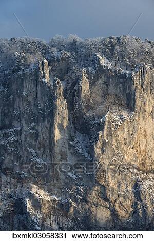 "Schaufelsen rocks in the Upper Danube Valley in winter, Neidingen, Donautal, Baden-Wurttemberg, Germany, Europe" View Large Photo Image Stock Image - "Schaufelsen rocks in the Upper Danube Valley in winter, Neidingen, Donautal, Baden-Wurttemberg, Germany, Europe". Fotosearch