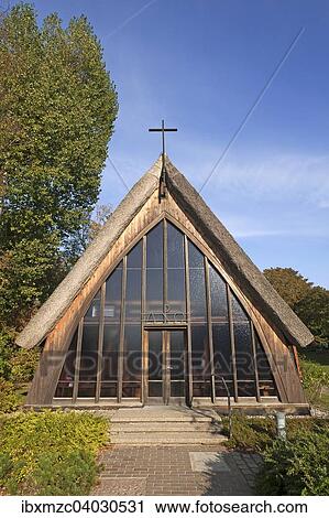 Stock Image - "Schifferkirche church, built in 1951 Ahrenshoop, Darss, Mecklenburg-Western Pomerania, Germany, Europe". Fotosearch