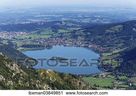 "Schliersee with Schliersee Lake, view from Mt Brecherspitz, Schliersee mountains, Mangfall mountains, Upper Bavaria, Bavaria, Germany, Europe" View Large Photo Image Stock Image - "Schliersee with Schliersee Lake, view from Mt Brecherspitz, Schliersee mountains, Mangfall mountains, Upper Bavaria, Bavaria, Germany, Europe". Fotosearch