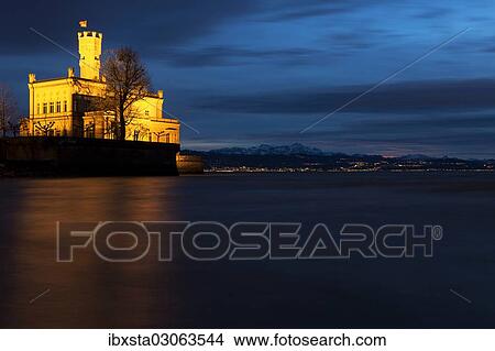"Schloss Montfort Castle on Lake Constance at dusk, Lake Constanz, Langenargen, Baden-Wurttemberg, Germany, Europe" View Large Photo Image Picture - "Schloss Montfort Castle on Lake Constance at dusk, Lake Constanz, Langenargen, Baden-Wurttemberg, Germany, Europe". Fotosearch