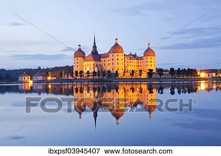 Stock Photo - "Schloss Moritzburg Castle, Moritzburg, near Dresden, Saxony, Germany, Europe". Fotosearch