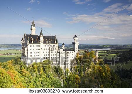 Stock Photo - "Schloss Neuschwanstein Castle in autumn, East Allgau, Bavaria, Germany, Europe". Fotosearch