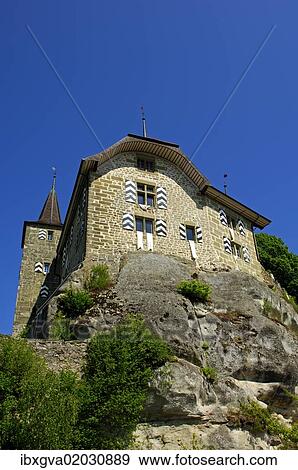 "Schloss Rue Castle on a rocky plateau, Rue, Broye, Canton of Fribourg, Switzerland, Europe" View Large Photo Image Stock Photo - "Schloss Rue Castle on a rocky plateau, Rue, Broye, Canton of Fribourg, Switzerland, Europe". Fotosearch