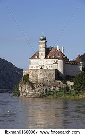 Stock Photo - "Schloss Schoenbuehel Palace on the Danube River, Wachau, Mostviertel, Lower Austria, Austria, Europe". Fotosearch