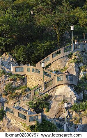 "Schlossbergstiege, castle hill stairs, Graz, Styria, Austria, Europe, PublicGround, Europe" View Large Photo Image Stock Photo - "Schlossbergstiege, castle hill stairs, Graz, Styria, Austria, Europe, PublicGround, Europe". Fotosearch