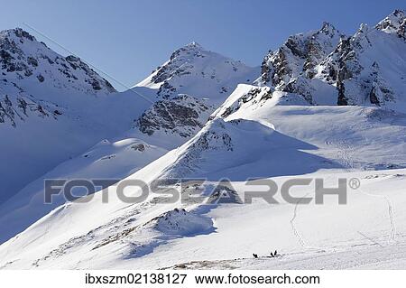 Stock Photo - "Schwarze Hoerner Mountain and Wildseeluggen Mountain, Pizol, Sarganserland, St. Gallen, Switzerland, Europe". Fotosearch