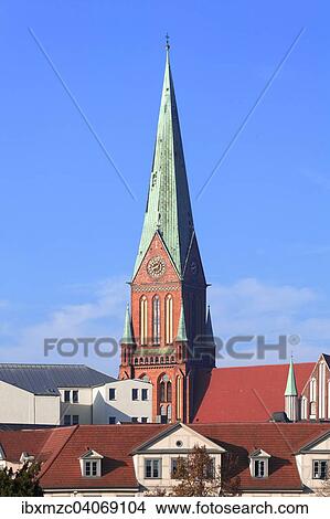 "Schwerin Cathedral, Brick Gothic, 1248, Schwerin, Mecklenburg-Western Pomerania, Germany, Europe" View Large Photo Image Picture - "Schwerin Cathedral, Brick Gothic, 1248, Schwerin, Mecklenburg-Western Pomerania, Germany, Europe". Fotosearch