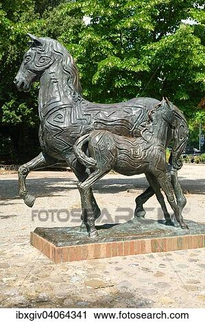 "Sculpture Horse with foal, Giardini della Lizza, Siena, Province of Siena, Tuscany, Italy, Europe" View Large Photo Image Stock Image - "Sculpture Horse with foal, Giardini della Lizza, Siena, Province of Siena, Tuscany, Italy, Europe". Fotosearch