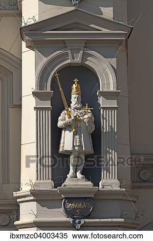 "Sculpture of Charles V. on the baroque town hall, Luneburg, Lower Saxony, Germany, Europe" View Large Photo Image Stock Photography - "Sculpture of Charles V. on the baroque town hall, Luneburg, Lower Saxony, Germany, Europe". Fotosearch