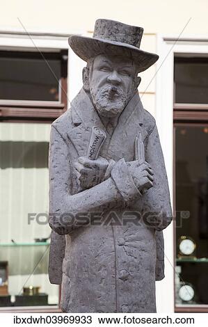 Stock Image - "Sculpture of Heinrich Zille, Nikolai Quarter, Berlin, Germany, Europe". Fotosearch