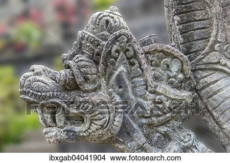 Picture - "Sculpture, Pura Besakih Temple complex, Bali, Indonesia, Asia". Fotosearch