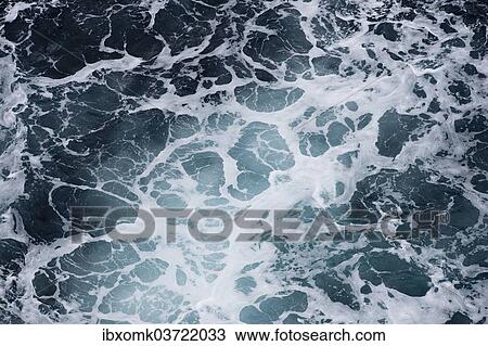 Stock Image - "Sea surf, foam, Faroe Islands, Denmark, Europe". Fotosearch