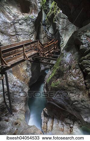 Stock Image - "Seisenberg Gorge, Weissbach, Salzburg State, Austria, Europe". Fotosearch