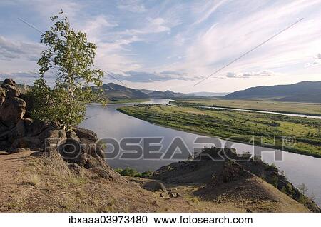 Stock Image - "Selenga River, Buryatia, Siberia, Russia, Europe". Fotosearch