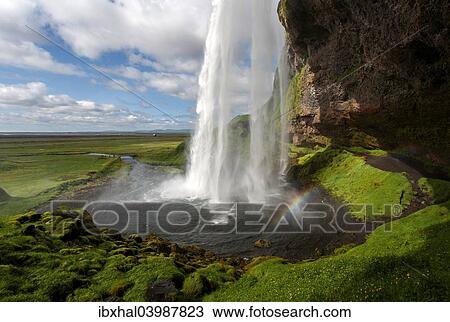 "Seljalandsfoss waterfall, Iceland, Europe" View Large Photo Image Stock Image - "Seljalandsfoss waterfall, Iceland, Europe". Fotosearch